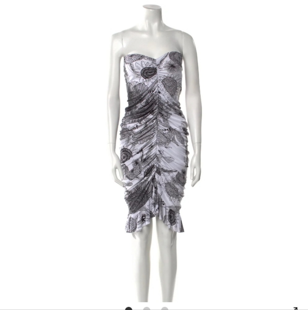 Norma Kamali Strapless Fishtail Dress